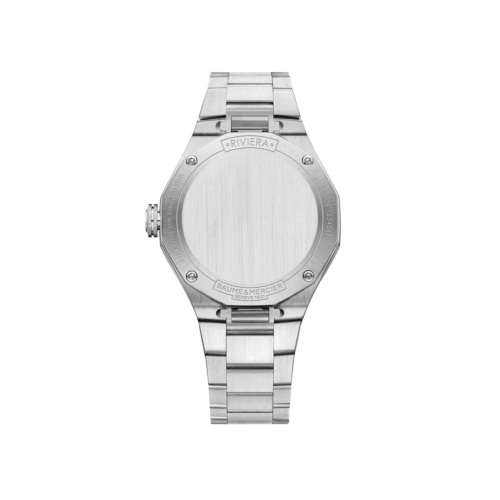 Riviera quartz watch stainless top steel back